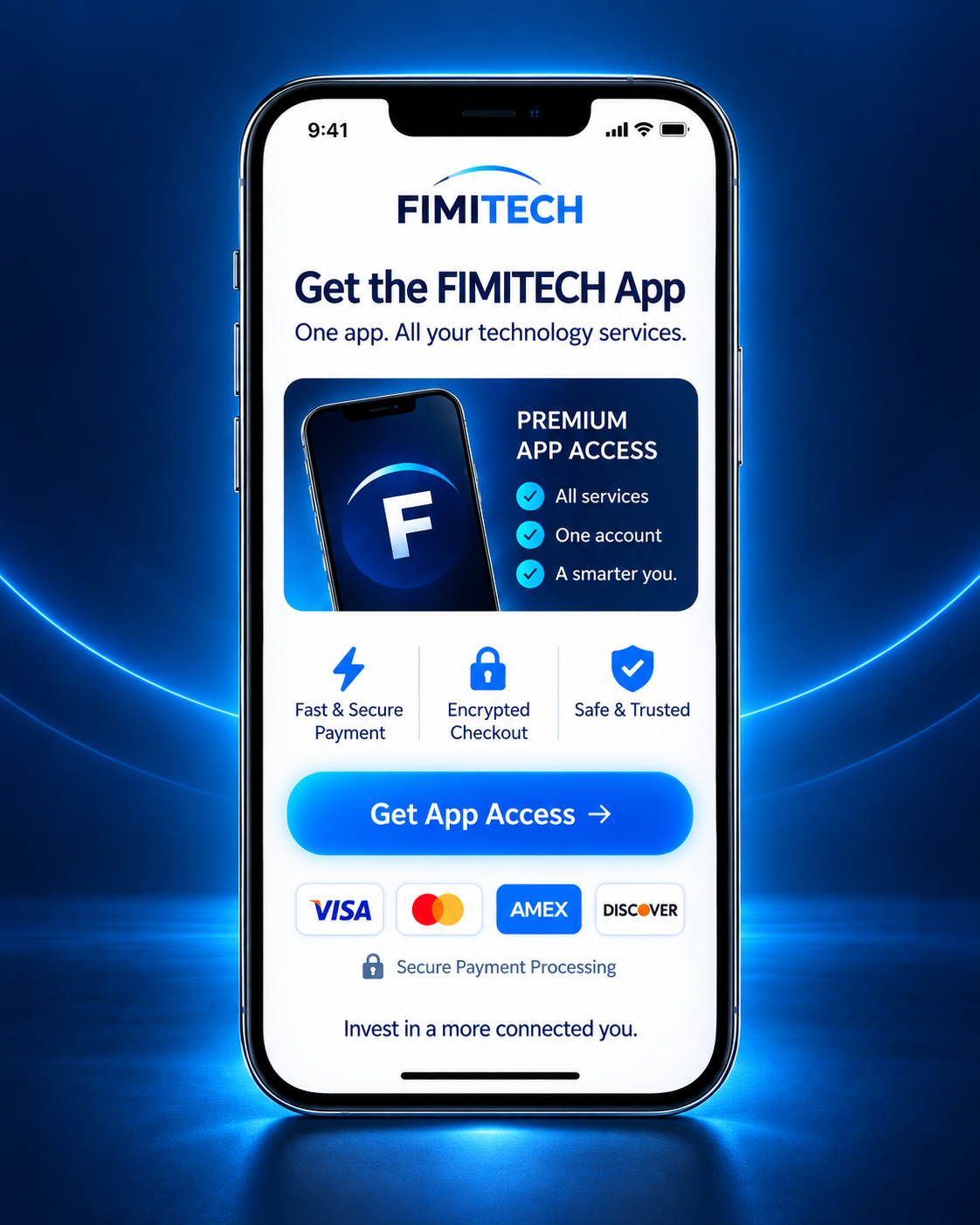 FIMITECH app home-screen demonstration